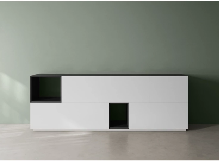 Front Dressoir Capri opstelling 2450 matte lak wit Coesel