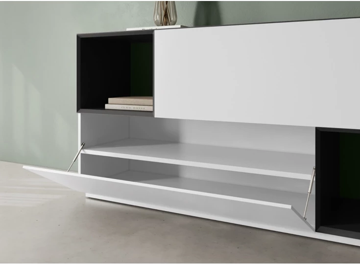 Open Dressoir Capri opstelling 2450 matte lak wit Coesel