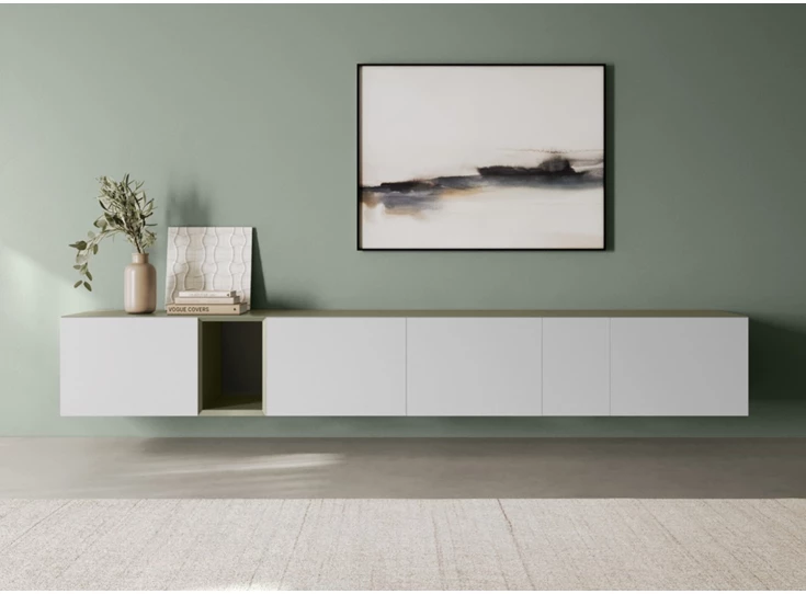 Tv-kast Capri opstelling 976 matte lak wit Coesel