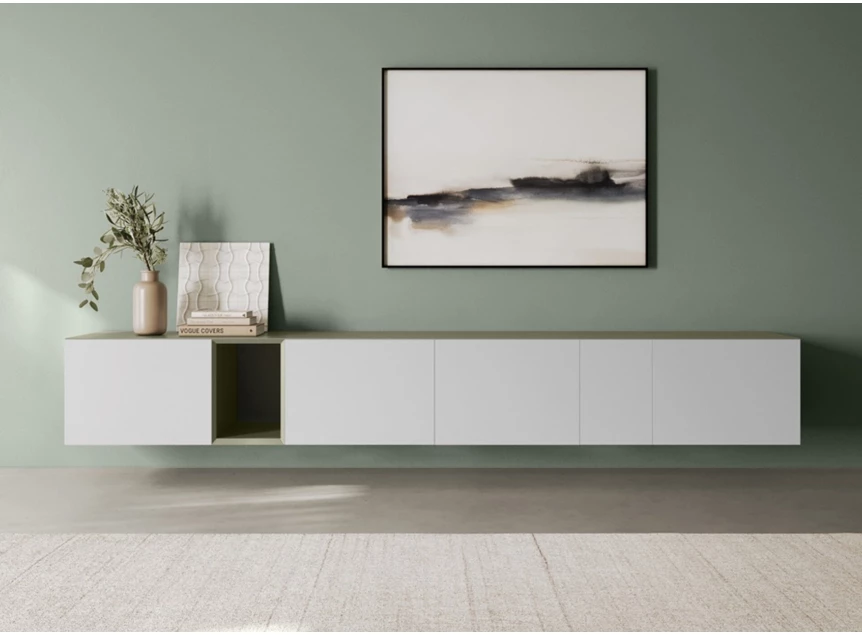 Tv-kast Capri opstelling 976 matte lak wit Coesel