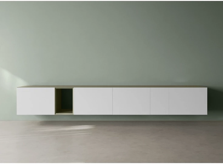 Front Tv-kast Capri opstelling 976 matte lak wit Coesel