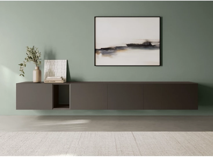 Tv-kast Capri opstelling 976 matte lak donkergrijs Coesel