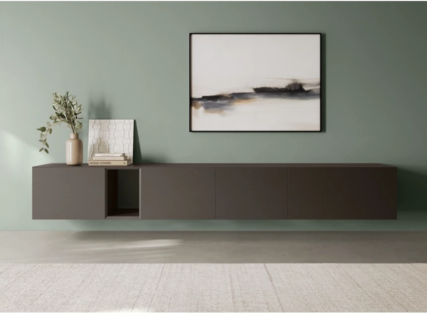 Tv-kast Capri opstelling 976 matte lak donkergrijs Coesel