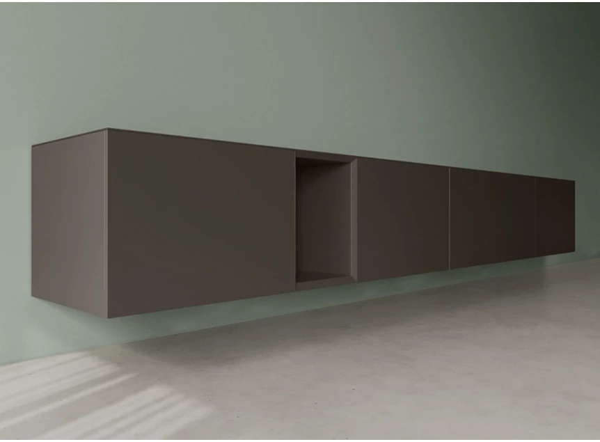 Zijkant Tv-kast Capri opstelling 976 matte lak donkergrijs Coesel