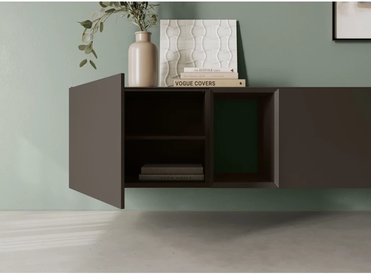 Open Tv-kast Capri opstelling 976 matte lak donkergrijs Coesel