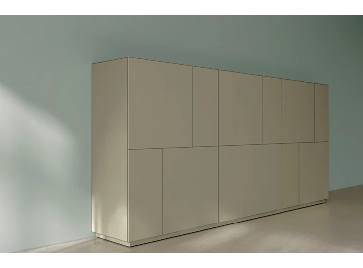 Zijkant Barkast Capri opstelling 840 matte lak olijf Coesel