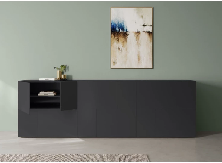 Dressoir Capri opstelling 810 matte lak zwart Coesel