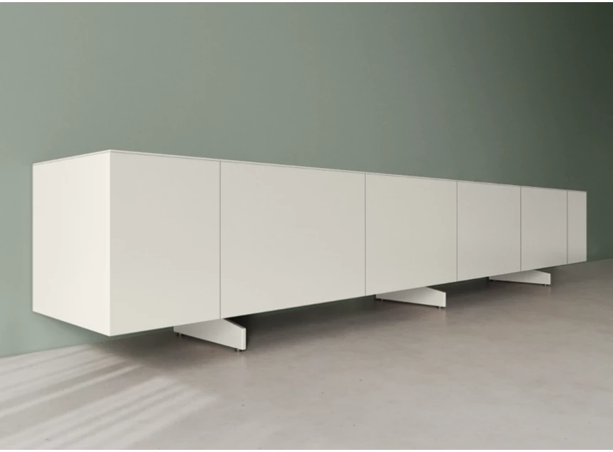 Zijkant Tv-kast Capri opstelling 780 matte lak beige Coesel