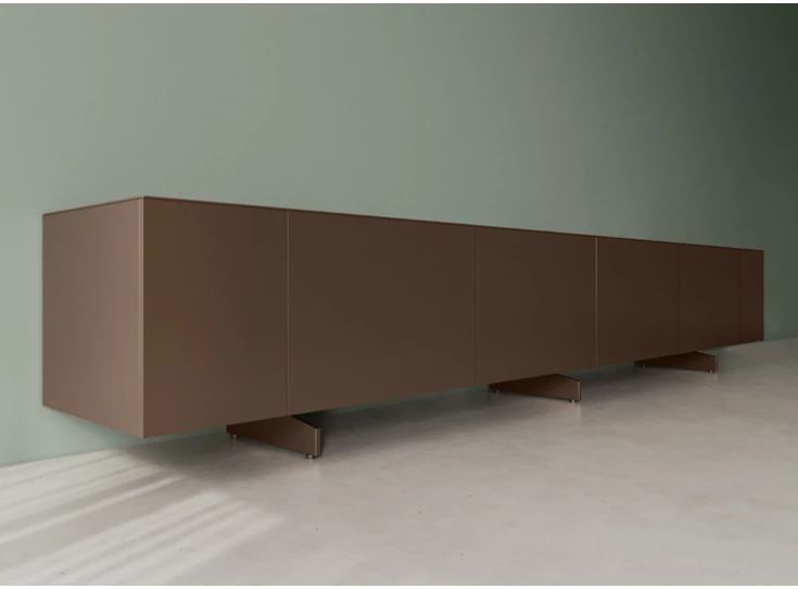 Zijkant Tv-kast Capri opstelling 780 matte lak brons Coesel