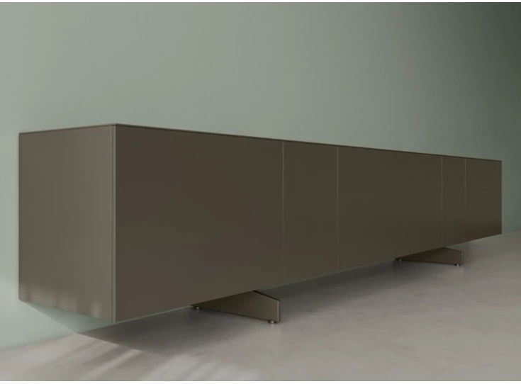 Zijkant Tv-kast Capri opstelling 760 matte lak carbon Coesel