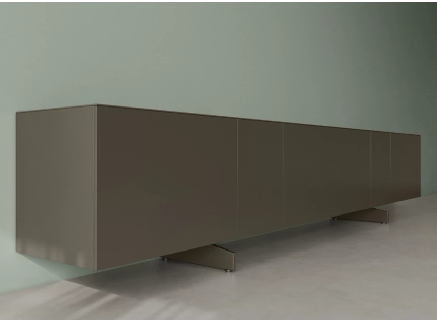 Zijkant Tv-kast Capri opstelling 760 matte lak carbon Coesel