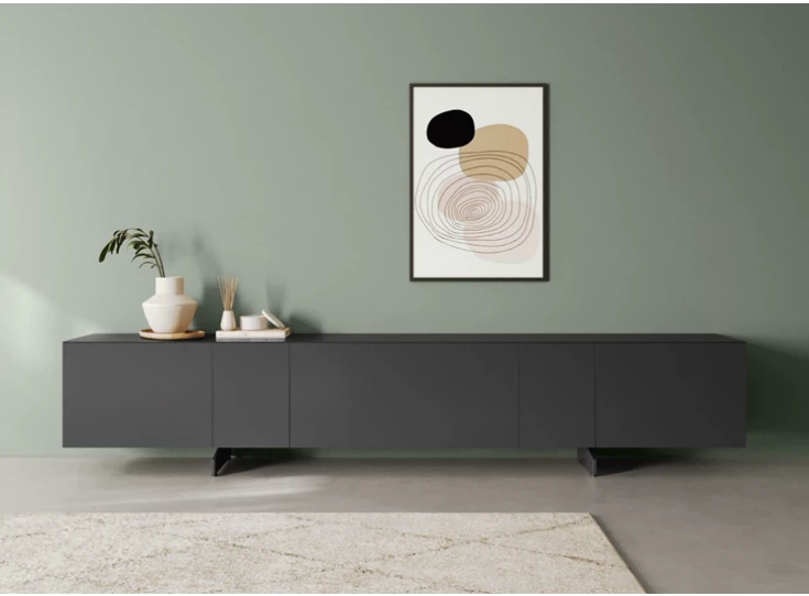 Tv-kast Capri opstelling 760 matte lak antraciet Coesel