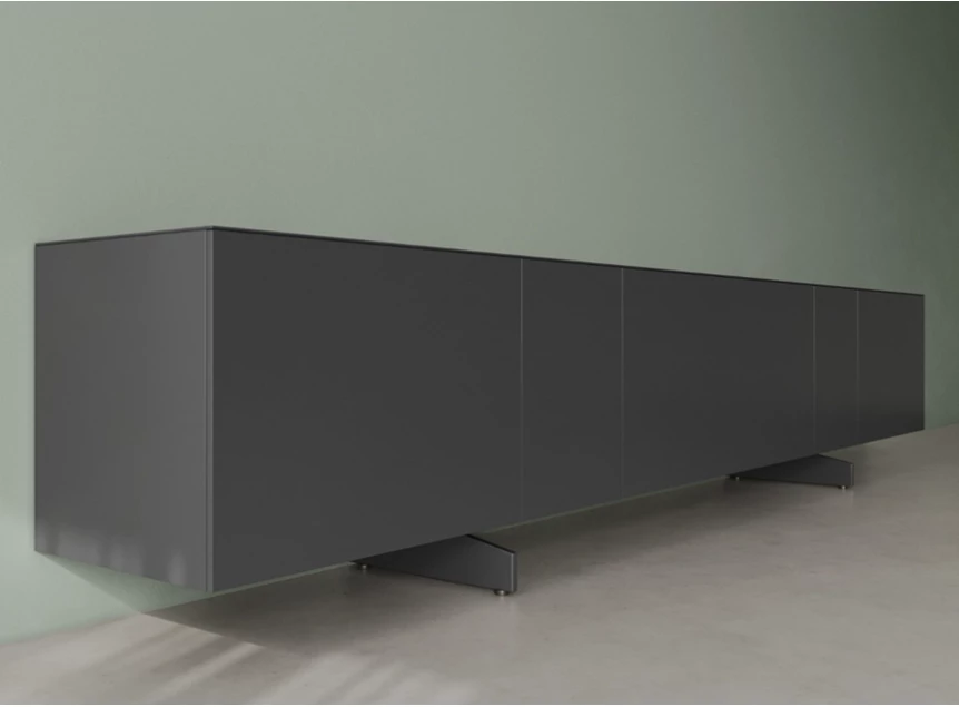 Zijkant Tv-kast Capri opstelling 760 matte lak antraciet Coesel