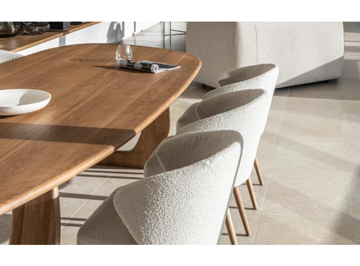 Zijkant Armstoel Popsy stof bouclé Passe Partout