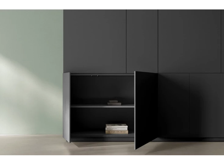 Open Barkast Capri opstelling 560 matte lak antraciet Coesel