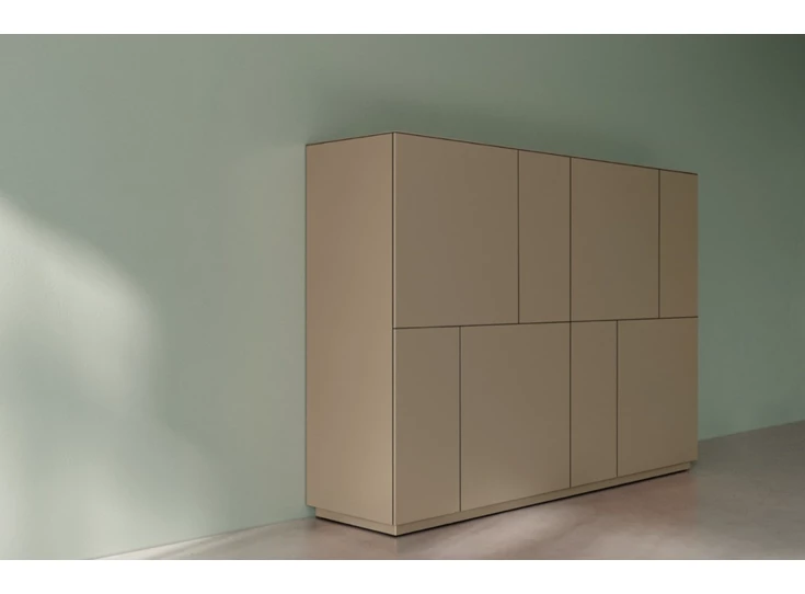 Zijkant Barkast Capri opstelling 560 matte lak goud Coesel