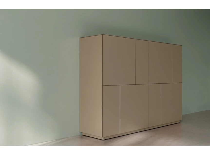 Zijkant Barkast Capri opstelling 560 matte lak goud Coesel