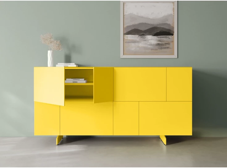 Dressoir Capri opstelling 540 hoogglans geel Coesel