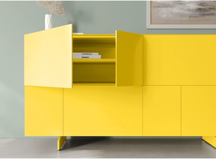 Open Dressoir Capri opstelling 540 hoogglans geel Coesel