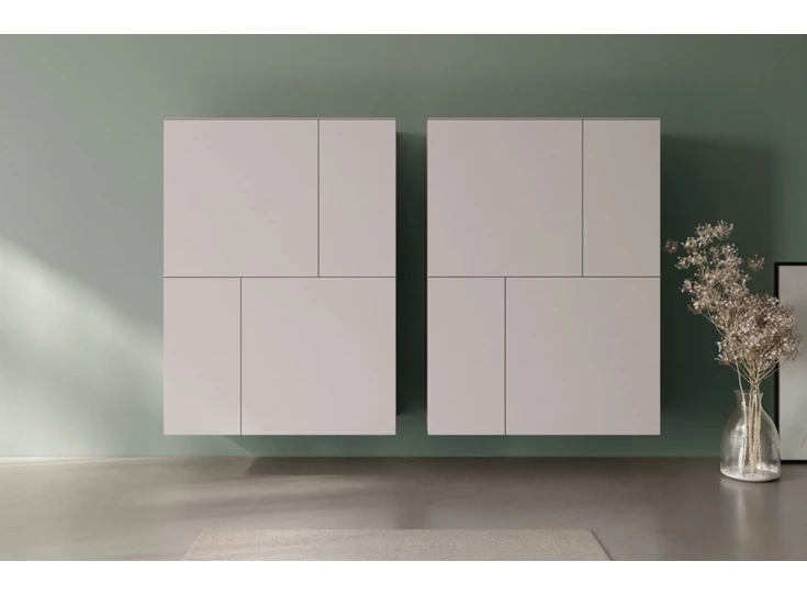 Barkast Capri opstelling 280 matte lak lichtgrijs Coesel