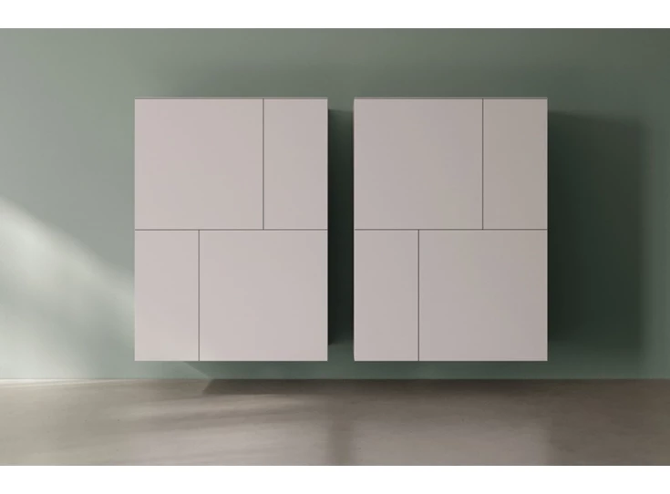 Front Barkast Capri opstelling 280 matte lak lichtgrijs Coesel