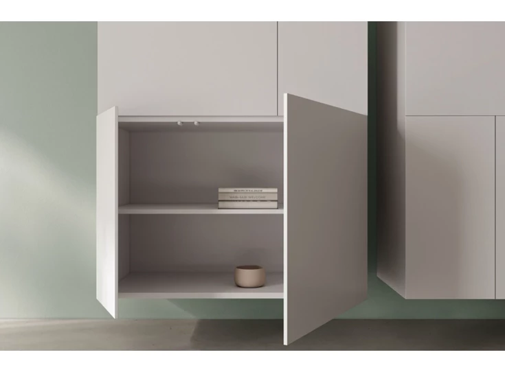 Open Barkast Capri opstelling 280 matte lak lichtgrijs Coesel