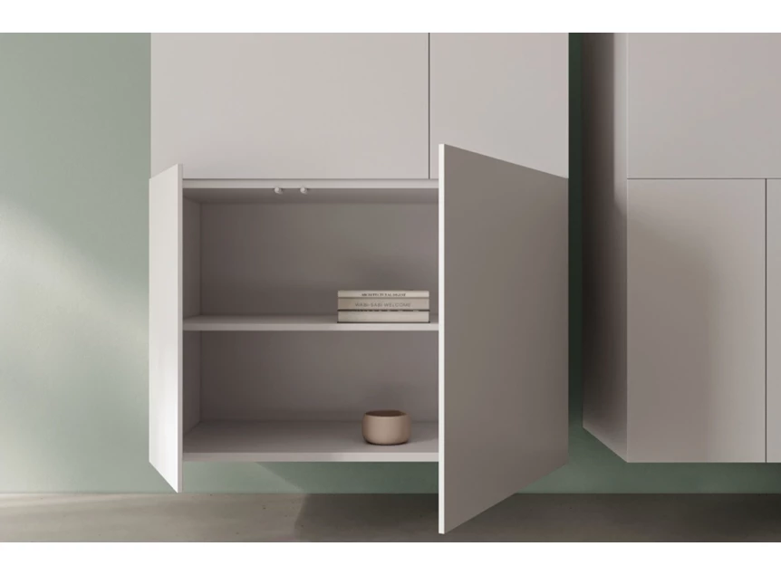 Open Barkast Capri opstelling 280 matte lak lichtgrijs Coesel