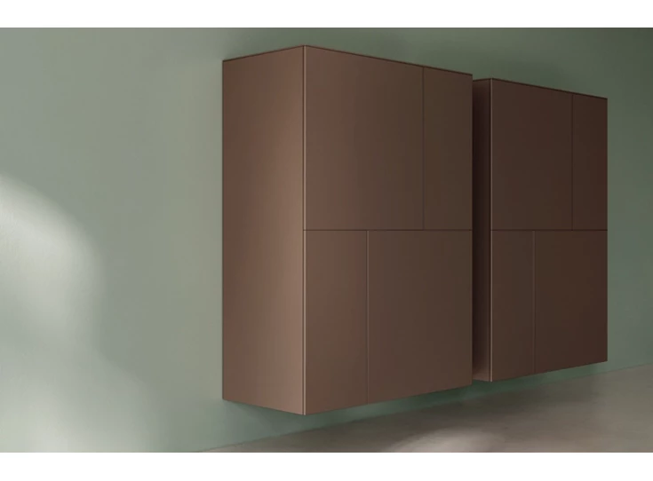 Zijkant Barkast Capri opstelling 280 matte lak brons Coesel