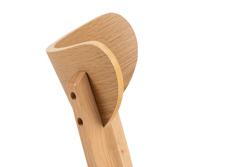 Roxby stoel fineer eik close boven