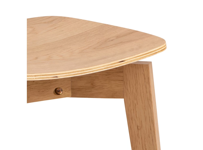 Roxby stoel fineer eik close zitvlak