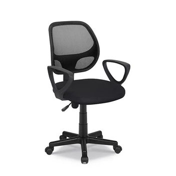 Bureaustoel Hippa zwart schuin vooraanzicht.jpg