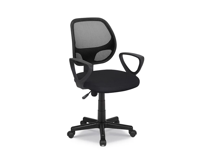 Bureaustoel Hippa zwart schuin vooraanzicht.jpg