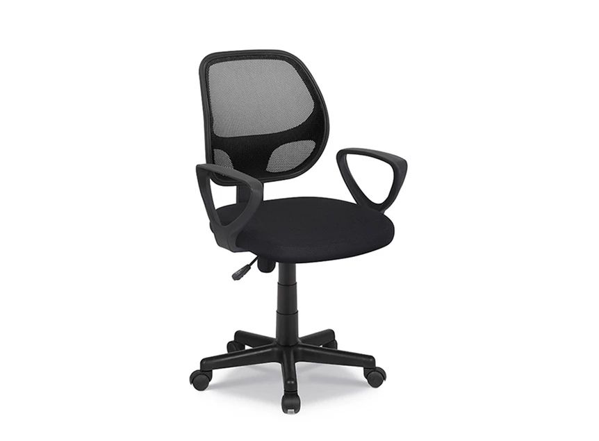 Bureaustoel Hippa zwart schuin vooraanzicht.jpg