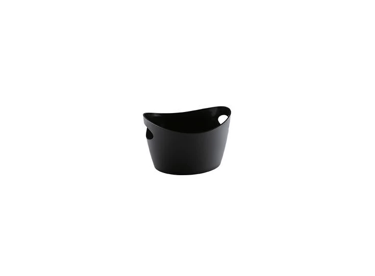 Bottichelli XXS solid black zwart Koziol opbergbakje mandje handvat kunststof badkamer keuken accessoires planten kruiden