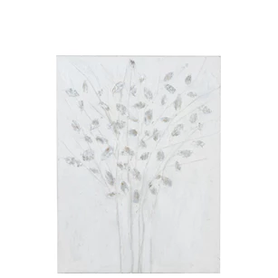 96895 J-line Jolipa schilderij takken canvas/hout wit/zilver