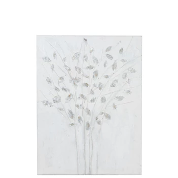 96895 J-line Jolipa schilderij takken canvas/hout wit/zilver