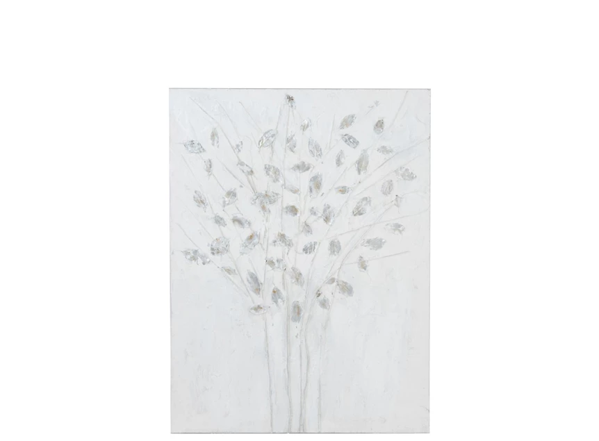 96895 J-line Jolipa schilderij takken canvas/hout wit/zilver