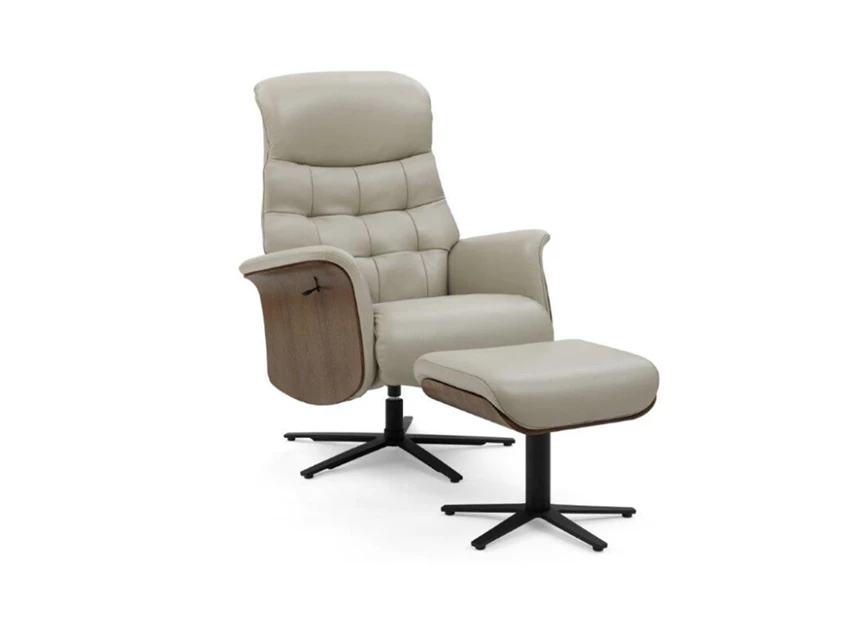 Relaxzetel James 6302 met voetbank leder zilver schuin voorkant.jpg