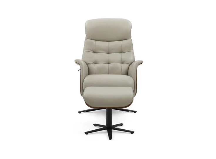 Relaxzetel James 6302 met voetbank leder zilver voorkant.jpg