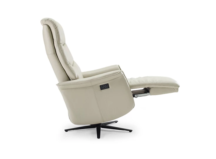 Relaxzetel Adonis Leder Zilver zijkant relax omhoog.jpg