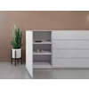 Binnenkant Dressoir Cobra Select opstelling 1677 matte lak wit Coesel