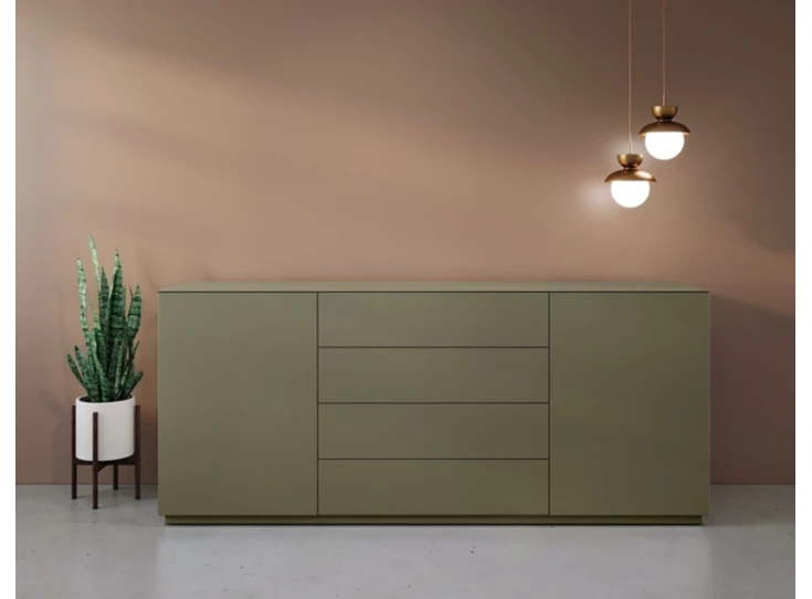 Dressoir Cobra Select opstelling 1677 matte lak olijfgroen Coesel