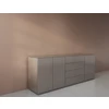 Zijkant Dressoir Cobra Select opstelling 1243 matte lak taupe Coesel