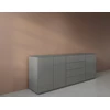 Zijkant Dressoir Cobra Select opstelling 1243 matte lak grijs Coesel