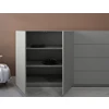 Binnenkant Dressoir Cobra Select opstelling 1243 matte lak grijs Coesel