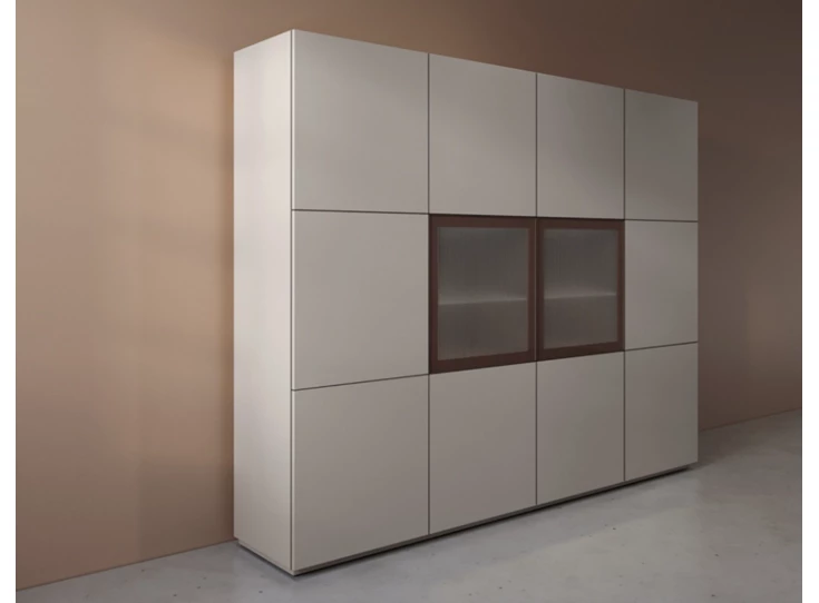 Zijkant Barkast Cobra Select opstelling 983-GL2 matte lak zand Coesel