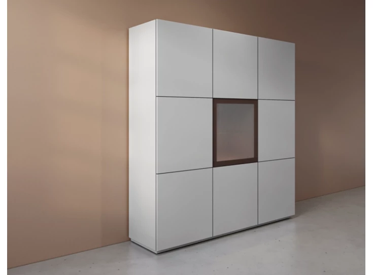 Zijkant Barkast Cobra Select opstelling 963-GL1 matte lak wit Coesel