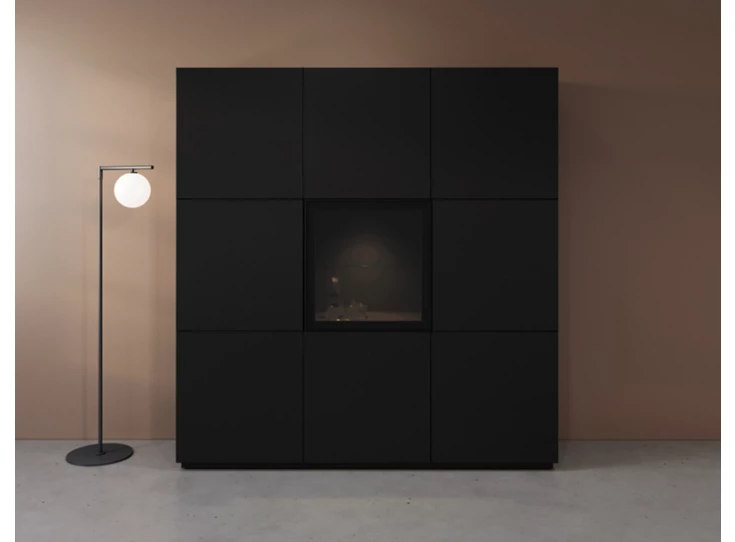 Barkast Cobra Select opstelling 963-GL1 matte lak zwart Coesel