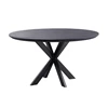 Gadia eettafel rond eik zwart xx-poot 2m living