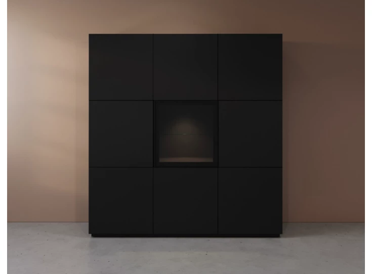 Front Barkast Cobra Select opstelling 963-GL1 matte lak zwart Coesel